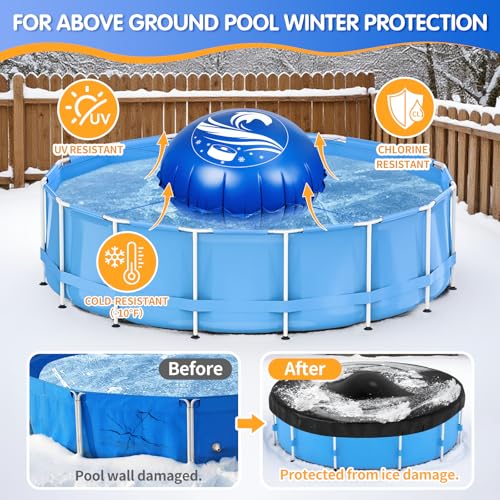 Almohadilla Inflable para Piscina 7 pies Resistente Invierno miniatura 3