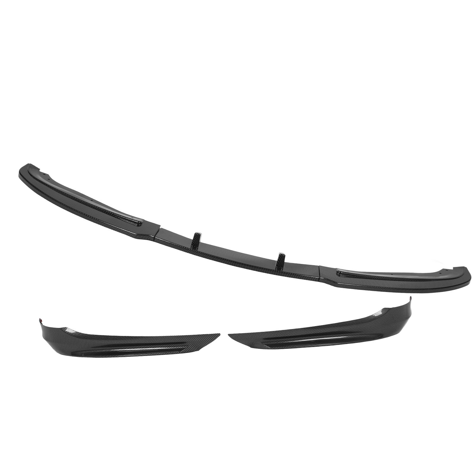 Wakects 5 szt. Spoiler Przedni, materiał ABS, Poprawia aerodynamikę, Pasuje do Serii 3 E90 E91 LCI 2007 do 2012 (styl z włókna węglowego)