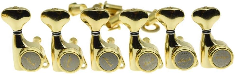 18:1 Gear Ratio Guitar Locking Tuners Locking Machine Heads Locking Tuning Keys Pegs for Strat/Tele/LP/SG most Electric/Acoustic Guitars Gold