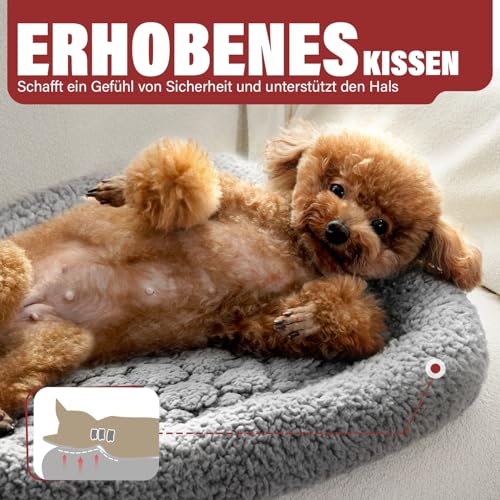 Mora Pets Selbstheizende Katzendecke Selbstwärmend Ohne Strom Wärmedecke Katze Waschbare Heizdecke Hund Erhöhtes Kopfkissen Design Selbstheizende Decke Katze mit 25D-Schwamm 43 X 49 cm, Gray