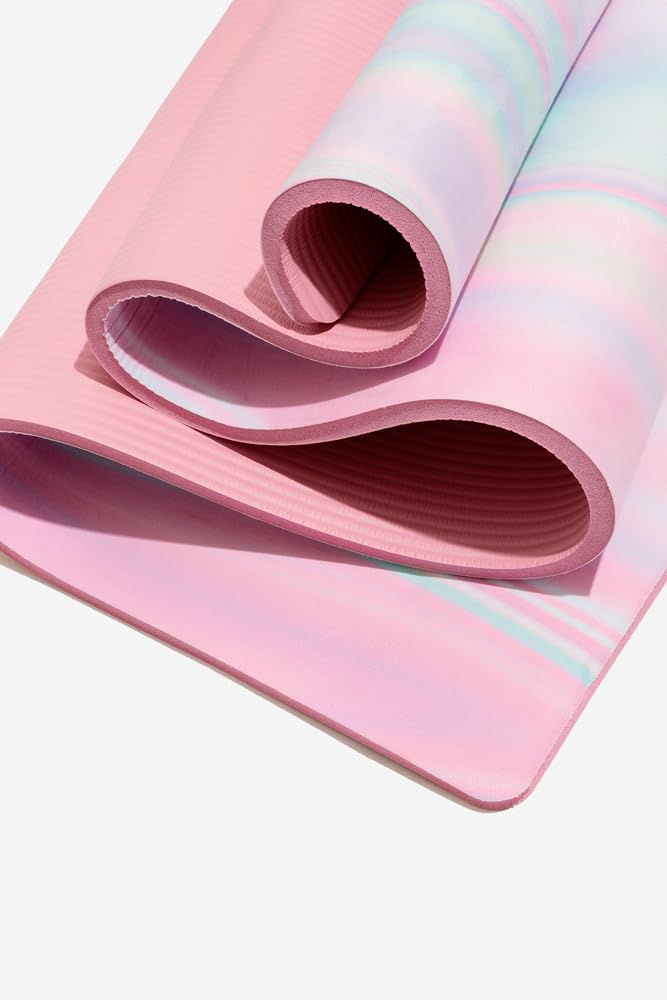POPFLEX Large Hot Yoga Mat Non Slip - Extra Thick, Ultra Absorbent Non Slip Yoga Mat for Women - Large Exercise Mat for Yoga, Pilates, Stretching, Floor & Fitness Workouts - Includes Carry Strap