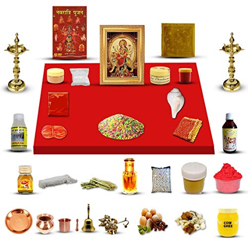 Kit Puja Sampoorna authentique avec assortiment premium de Poojan Samagri