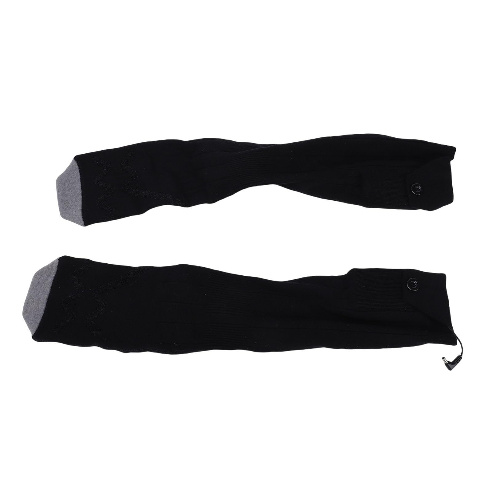 Srliya Chaussettes Chauffantes électriques, Batterie Rechargeable Réglable, Chauffe-Pieds pour l'hiver, Ski, Pêche, Camping, Noir et Gris