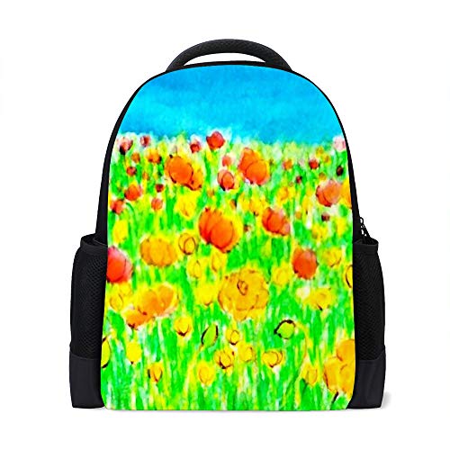 Sac à dos école enfant fleurs colorées léger et spacieux 16x11x6