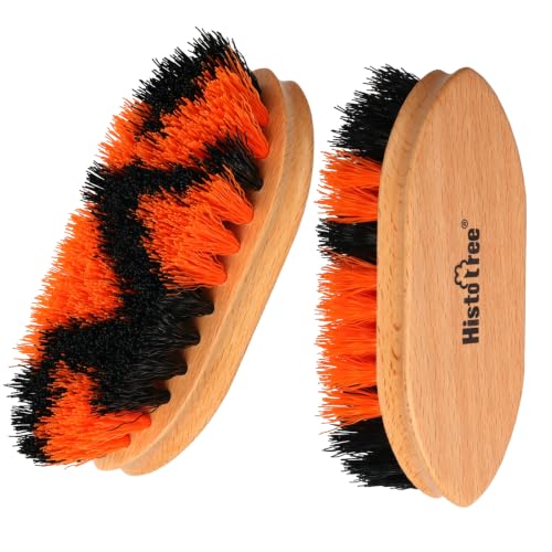 Orange Black Horse Brush for Grooming Body Stiff Dandy Brush