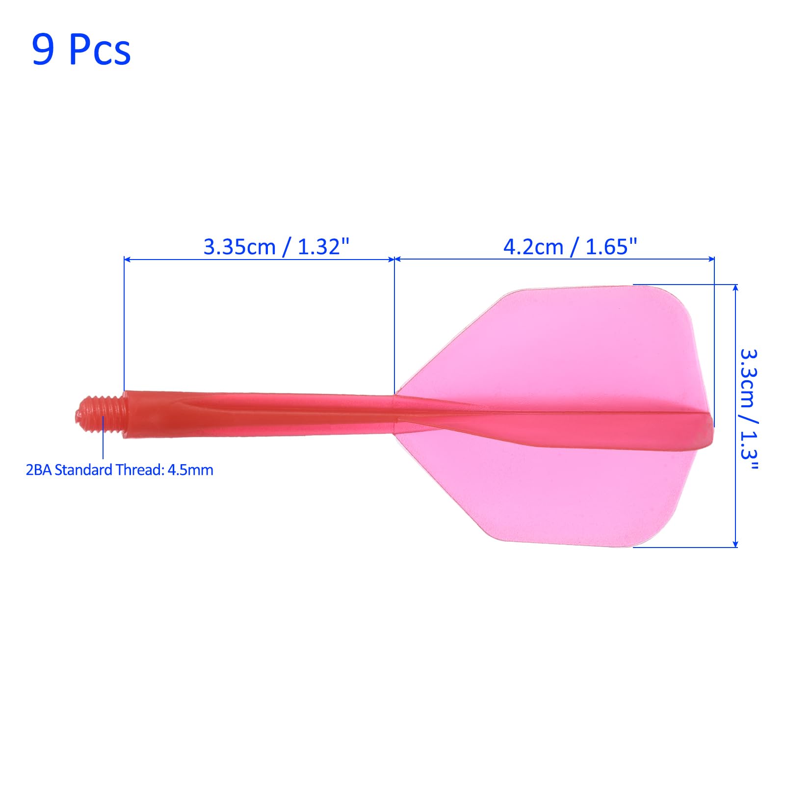 M METERXITY 9 Pack Integrated Dart Shaft and Flights-Screw In-one Dart Flight, Plastic Anti Break - Image 3
