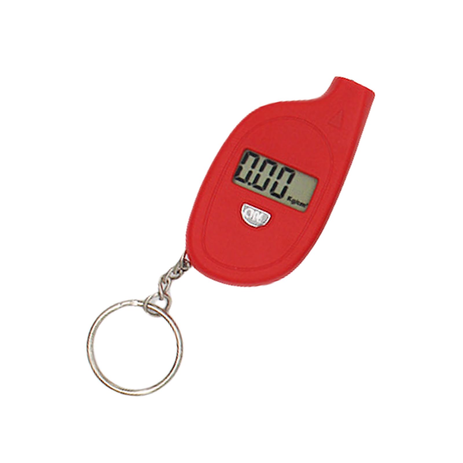 Kelisdi Red Efficient Tire Gauge Air Pressure Tester Measuring Keychain Suitable For All Vehicles With Durability Abs Construction Keychain Tire Pressure Monitors