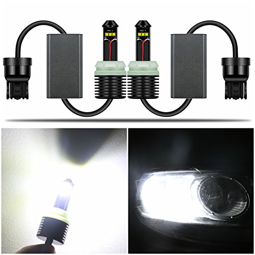 Alla Lighting Directly Plug & Play 1300 Lumens CAN-BUS Error Free 21W CREE Extremely Super Bright 6000K White 7440 7441 W21W 7440NA LED Bulbs for Turn Signal Blinker Light Lamps Replacement