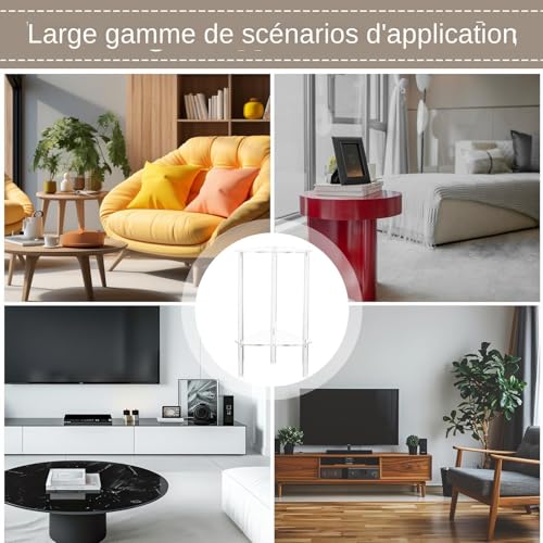 Tables d'accent de salon en acrylique au design épuré et chic - 6