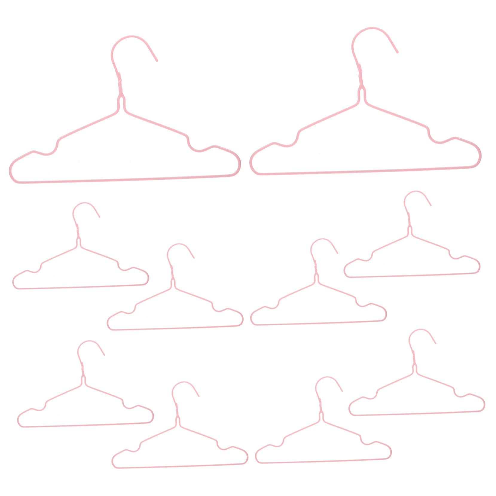 CHILDWEET 10pcs Non-Slip Hanger Hangers Coat Hanger Clothes Rack Racks for Clothes Hanger Clothes Hanger Pink Nano Dipping