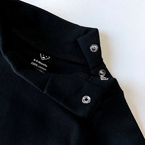 ROMPERINBOX Solid Baby Turtleneck Bodysuit Long Sleeve Cotton Onsies Boy Girl 1 Pack 0-24 Months3