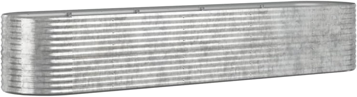 Silver Powder Coated Steel Garden Raised Bed,Garden Raised Bed,Outdoor Raised Garden Bed,Raised Bed