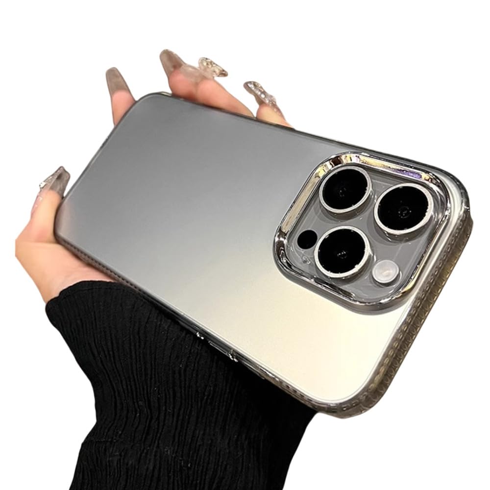 Coque luxe mat pour iPhone 15 protection rigide transparente antichoc grise - 7