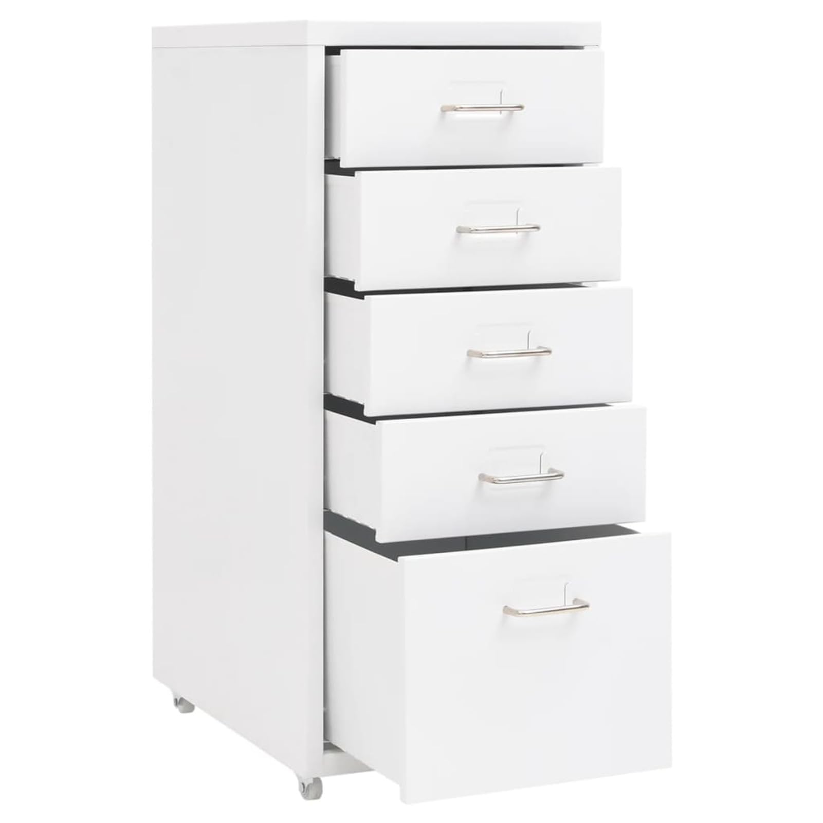 Schedario Mobile Bianco 28x41x69 cm in Metallo,Schedario,Schedario da Ufficio,Mobiletto per Documenti(SPU:335913)