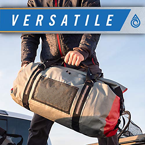 Aqua Quest White Water Duffel - 100% Waterproof, Heavy Duty, Versatile, Comfortable - Durable Protective Dry Bag for Travel, Sport, Motorcycle, Boat, Fishing - 100 L, Red