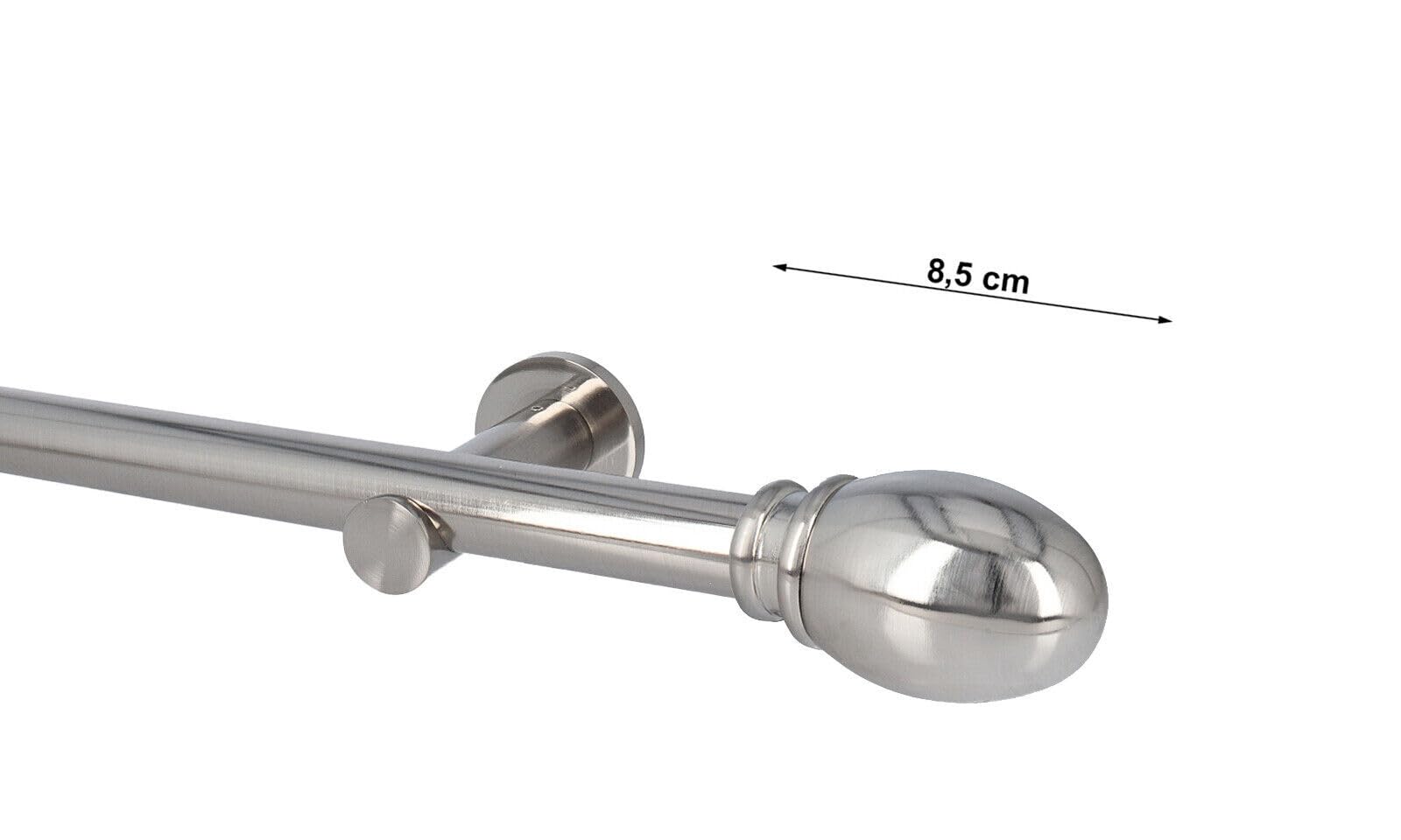 Kit Bastone Per Tende 25mm In Metallo - Montaggio A Soffitto 240cm - Foto 3