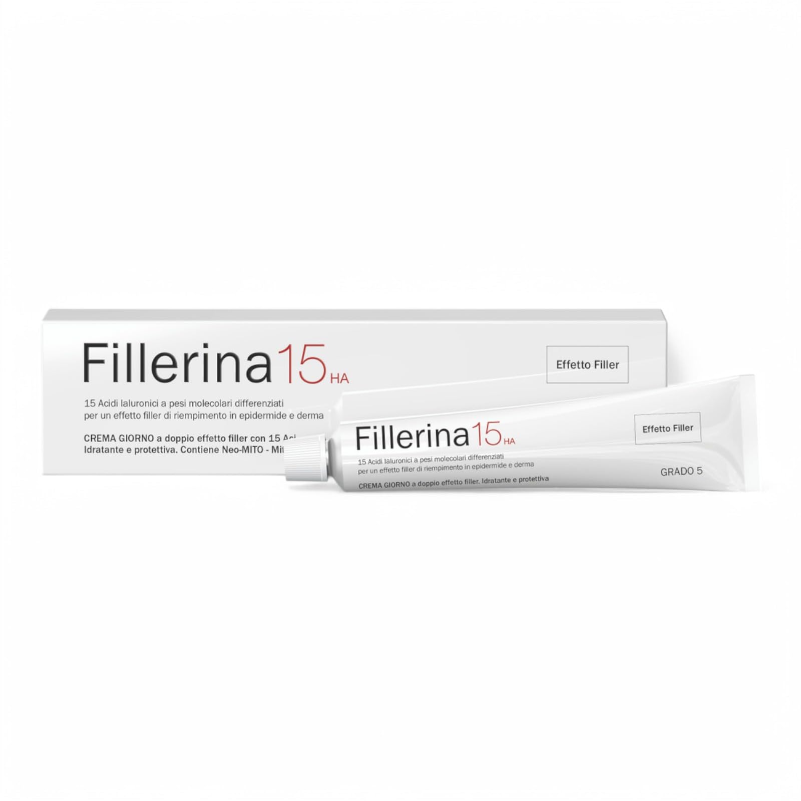 Fillerina 15HA Crema Giorno Viso Anti-invecchiamento Effetto Filler Immediato e Duraturo Grado 5 50ml