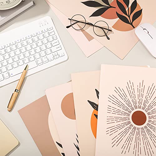 24 Pcs File Folder Set Decorative File Folders For Filing Cabinet Colored Letter Size With 1/3 Cut Tab Desk Office Supplies Cardstock Organizer 9.5 X 11.5 Inch (Boho Style) #TOP3