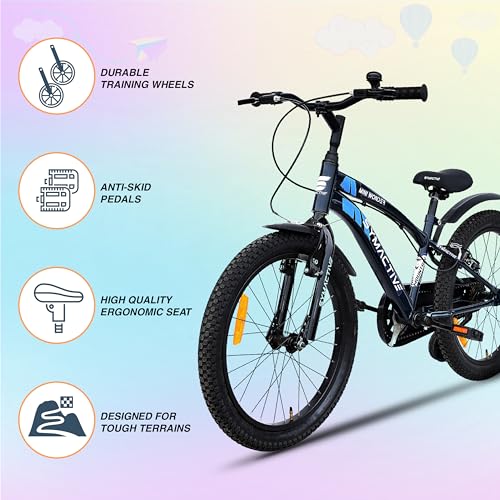 Amazon Brand - Symactive Mini Wonder, 20T Single Speed Kids Cycle/Bicycle/Bike, V-Brakes, Frame Size: 11.5 inch, Age: 5-12 Yr, Steel Rim (Dark Blue, Unisex) 4