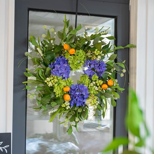 Spring-Wreaths-for-Front-Door-Soomeir-Summer-Door-Wreath-Outside-Artificial-Hydrangea-Wreaths-for-All-Seasons-Indoors-Home-Farmhouse-Window-Wedding-Purple Spring Wreaths for Front Door Soomeir Summer Door Wreath Outside Artificial Hydrangea Wreaths for All Seasons Indoors Home Farmhouse Window Wedding Purple