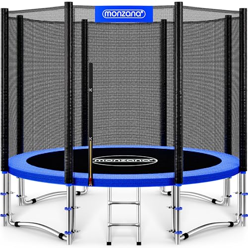 Monzana® Trampolin Ø 305 cm TÜV SÜD GS Zertifiziert Komplettset mit Sicherheitsnetz, Leiter, Randabdeckung & Zubehör -...