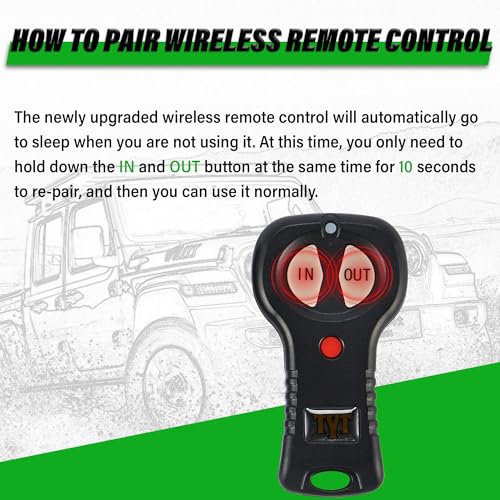 Tyt 3000 Lb Atv Winch, 12V Dc Electric Winch With Wireless Remote And Wired Switch thumb #1