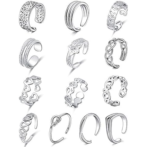 Gadeaila 13PCS Adjustable Toe Rings Cover