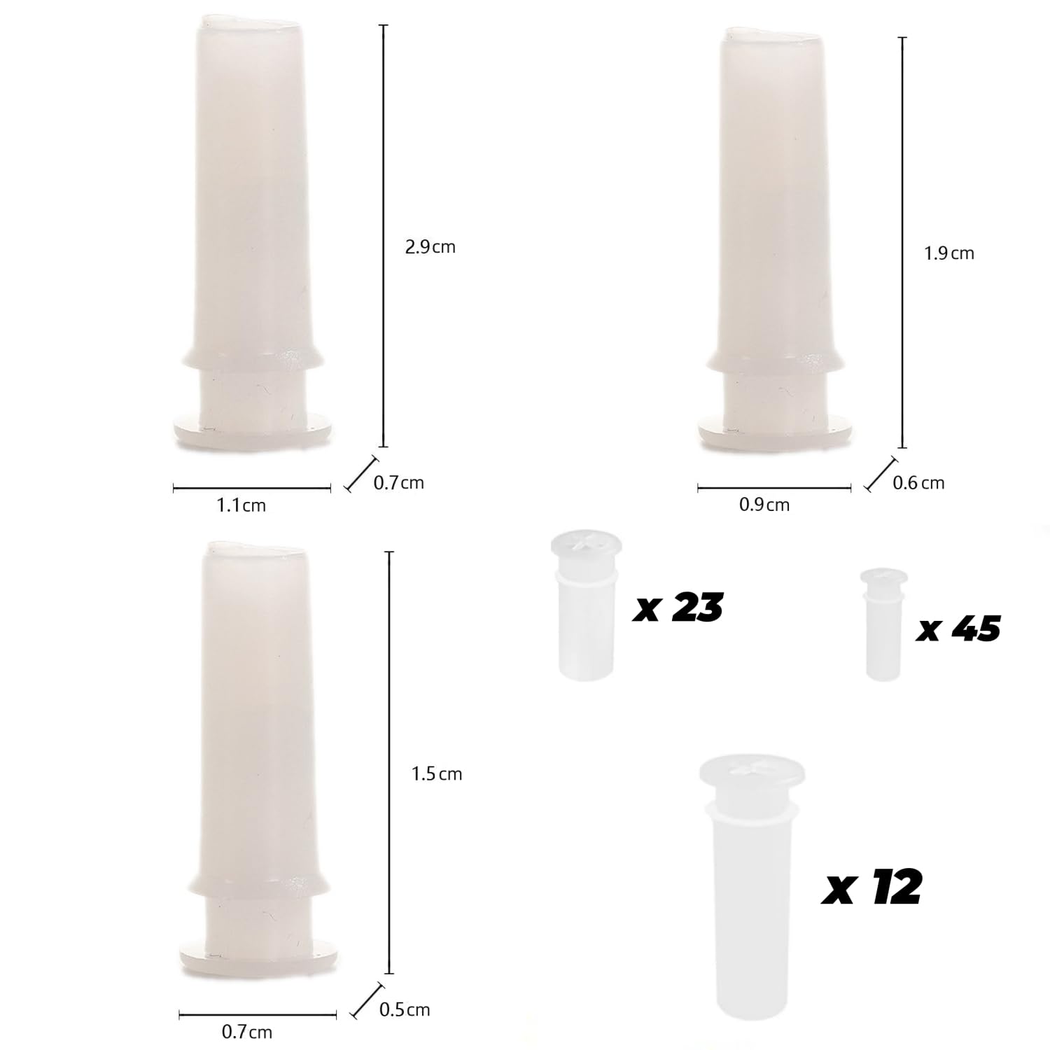 Tokaneit 80 Pièces BB Sifflet Remplacement, Squeaker Plastique Grelot, Couineurs en Plastique Transparent, Couineur pour Jouet, Générateur de Bruit pour Réparation et Remplacement des Jouets