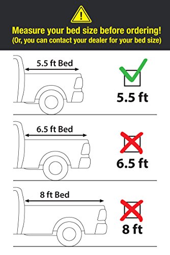 Maxmate Soft Roll-Up Truck Bed Tonneau Cover Compatible With 2009-2014 Ford F-150 | Fleetside 5.5' (67") Bed | Tcf169022 | Vinyl #TOP2