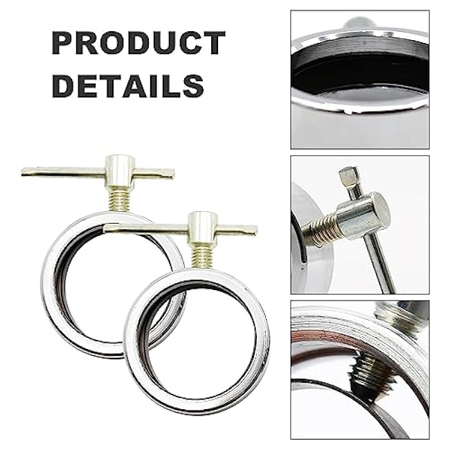 Olympic Barbell Spin-Lock Collars for 2 Olympic Bar Screw Clamps Hex Nut Anti-Slip Collars Dumbell Weight Lifting, Pack of 2 (C)