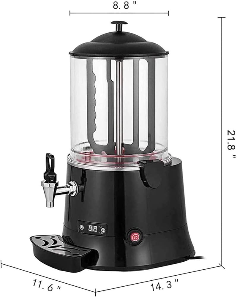 Macchina elettrica per fontana di cioccolato, distributore commerciale di cioccolata calda da 5 L 10 L, tempra regolabile 30 ~ 90 ℃ per feste ed eventi