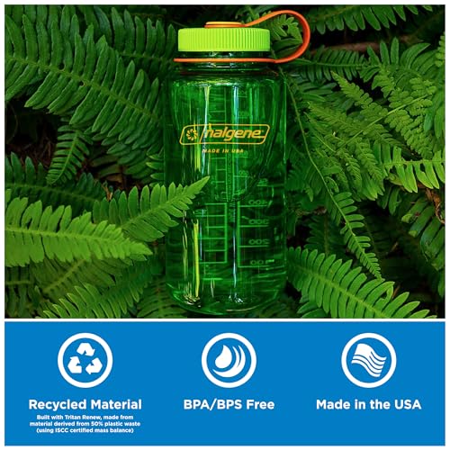 Image of Nalgene 32 oz Wide Mouth Water Bottle | BPA-Free, Durable & Leak Proof, Lightweight Bottle for Hiking & Gym, Work & Travel