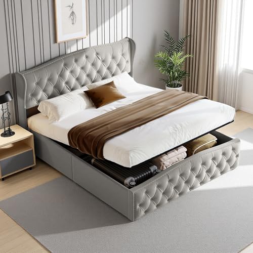 Cama tapizada de 140 x 200 cm