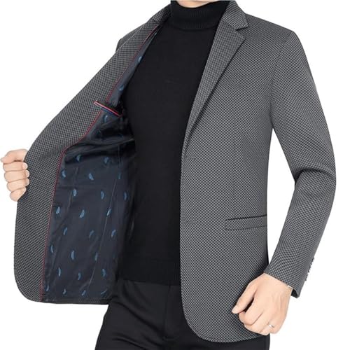 Men's Vintage Knit Suits Lightweight Casual Slim Fit Two Button Sport Coat Western Office Suit Jacket2