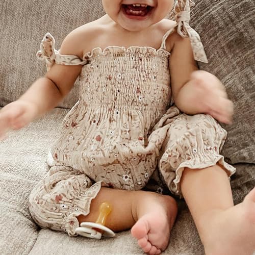 Sasaerucure SRC-R1-OAILGDOONA2 Summer One Piece Outfits Infant Baby Girl Romper Jumpsuit Sleeveless Ruffle Halter Floral Bodysuit Clothes thumb #1