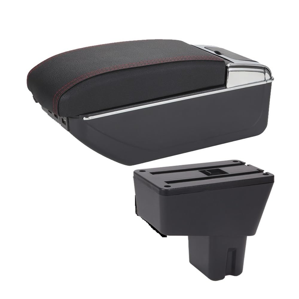 Aierdeyp B1 Black Red 7Usb Car Armrest Box For Citroen For C3 For C4