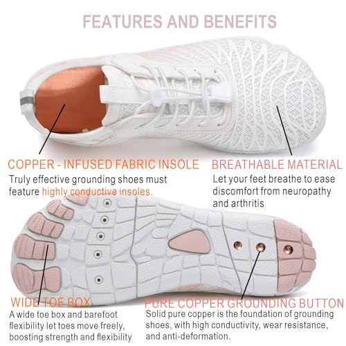 Grounding Barefoot Shoes with Copper -Infused Insoles & Conductive Socks | Effectively Soft, Comfortable2