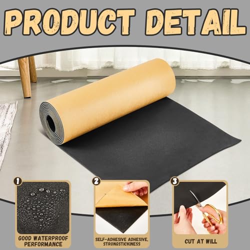 Image of Pangda 1 Piece 78 x 12 x 1 /8 Inch Extra Large Marine Foam Roll Closed Cell Rubber with Adhesive Insulation Sheets Lightweight Single Sided Tape Water Weather Resistant for Craft