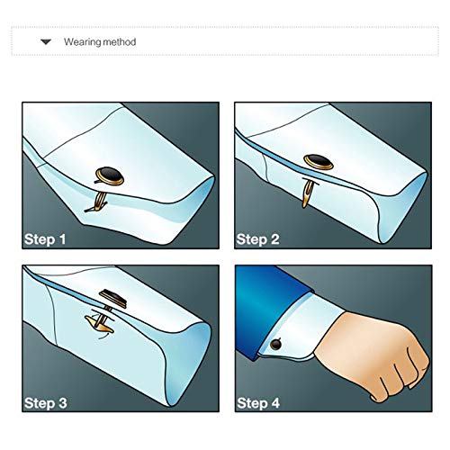 DOLOVE Manchetknopen en studs bruiloft gitaar manchetknoop overhemden voor mannen manchetknopen voor mannen bruiloft zilver - Image 6