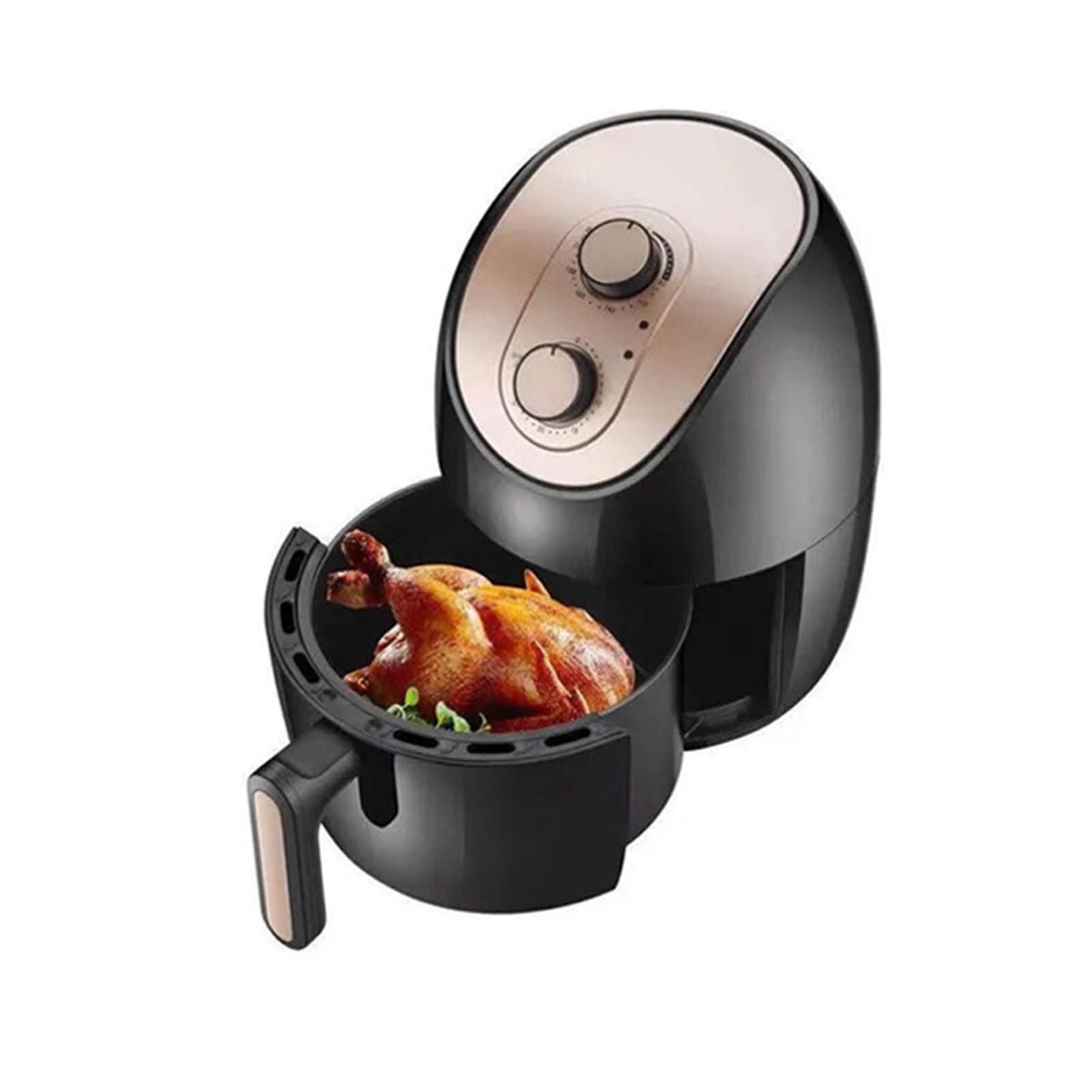 Fornello Elettrico con friggitrice ad Aria con Controllo della Temperatura e del Tempo, cestello Antiaderente da 4 Litri, Guida alle Ricette + spegnimento Automatico Needed