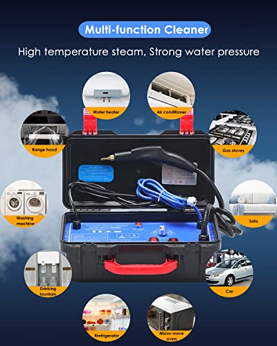 Moongiantgo High Pressure Steam Cleaner, 1700W High Temp Portable Bathroom Power Cleaning Machine For Engine, Tankless And Heavy Duty For Home Use Grout Tile Kitchen Grease Car Detailing #TOP7