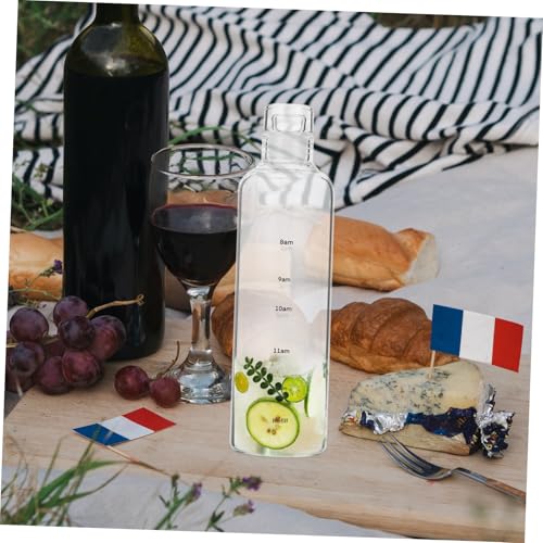 Bouteille d'eau transparente 500 ML avec échelle de temps