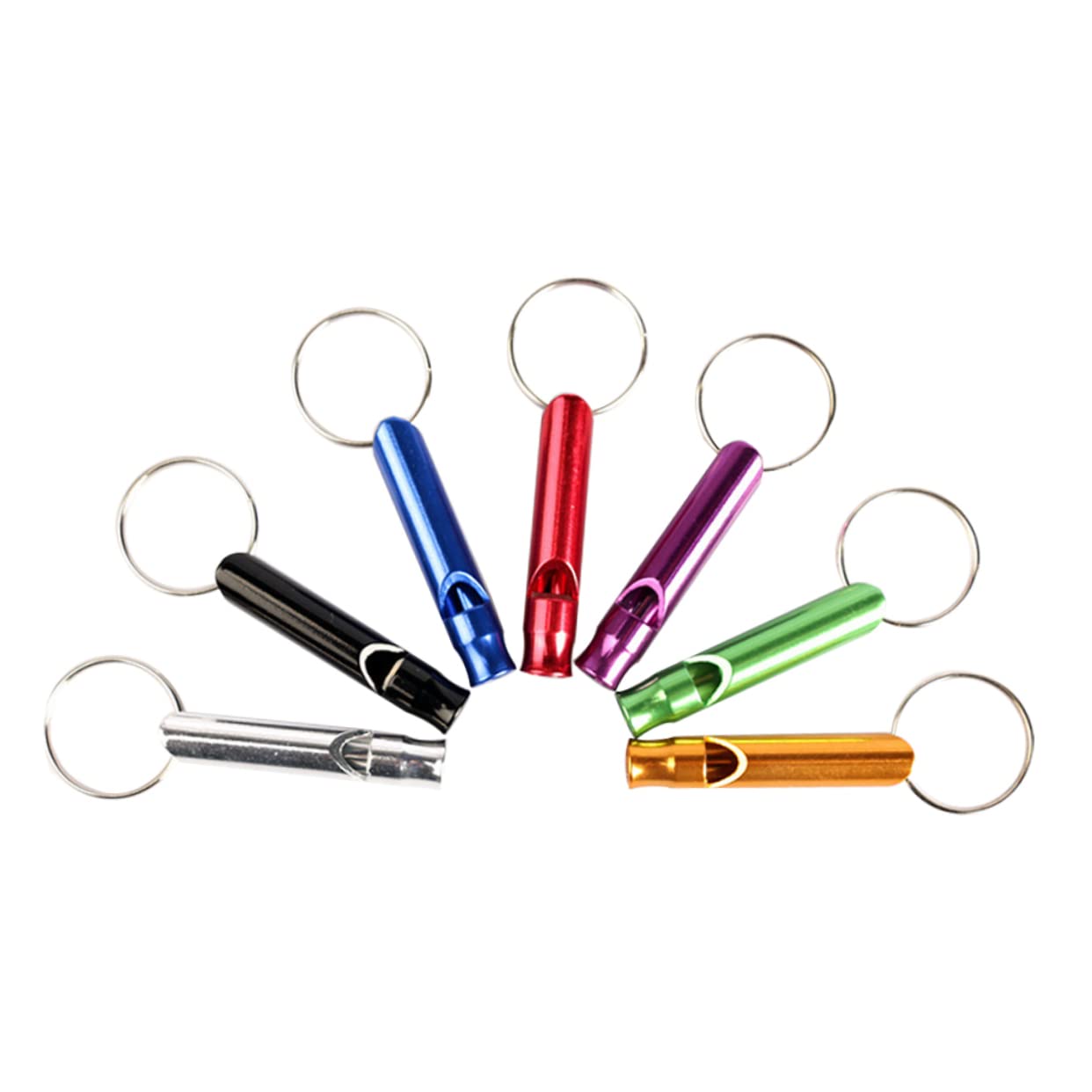 BESPORTBLE Alloy Whistle for Parrot Training Bird Training Toy 7 Pcs Metal Whistles Random Color