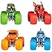 Monster Jam, Tough Treads Set, Official El Toro Loco, Megalodon, Grave Digger, and Bakugan Dragonoid Die-Cast Monster Trucks, 1:64 Scale, Kids Toys for Boys and Girls Ages 3 and up
