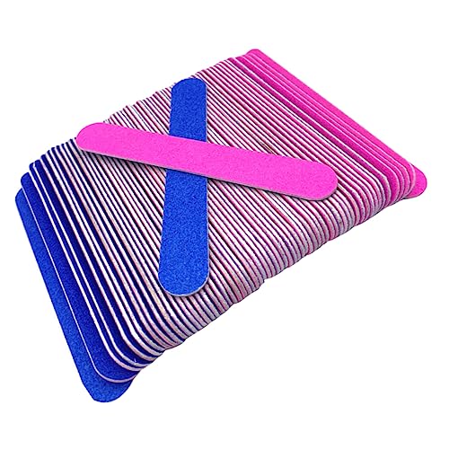 PartyKindom 100pcs Double Sided Nail Files Polishing Tool for Manicure Safe Practical Nail Art Grinding Professional Beginner Use