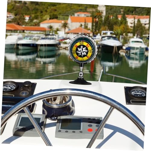 Brújula de tablero pequeña con ventosa para autos y barcos miniatura 6