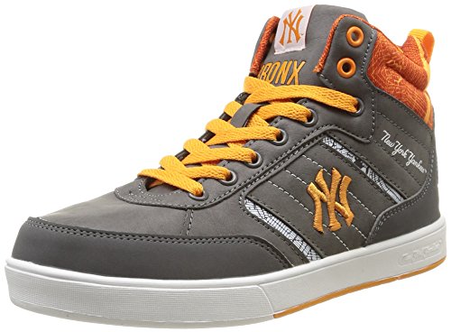 New York Yankees Vadim Mid, Sneakers Hautes garçon, Gris (409/Dk Grey/Amber Orange), 35