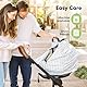 Autositzbezug für Babys - Baby Sitzbezüge für Frühling, Herbst, Winter - Universelle Stretch Fit Babyschale für Babys, Jungen, Mädchen, Stillbezug, Weiches & Atmungsaktiv Babysitzbezug (Crystal)