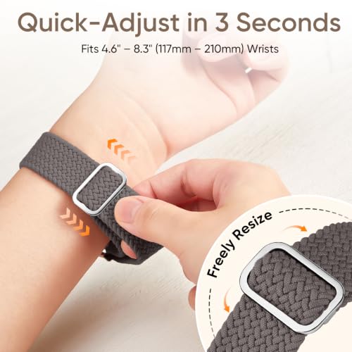 Image of 4 Pack Braided Stretchy Band Compatible with Apple Watch Bands Women Men