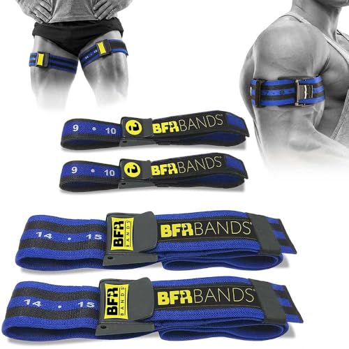 Image of Occlusion Training Bands 4-Pack - Booty Bands Blood Flow Restriction Bands for Arm Muscle Legs & Hip Building Without Heavy Weight Lifting, Fast Muscle Growth